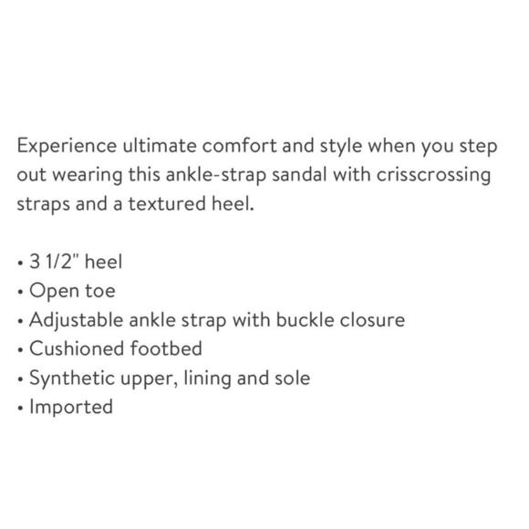 Dolce Vita Farah Ankle Strap Heels Ivory Buckle Closure Block Heel Sz 9.5 - Picture 4 of 5